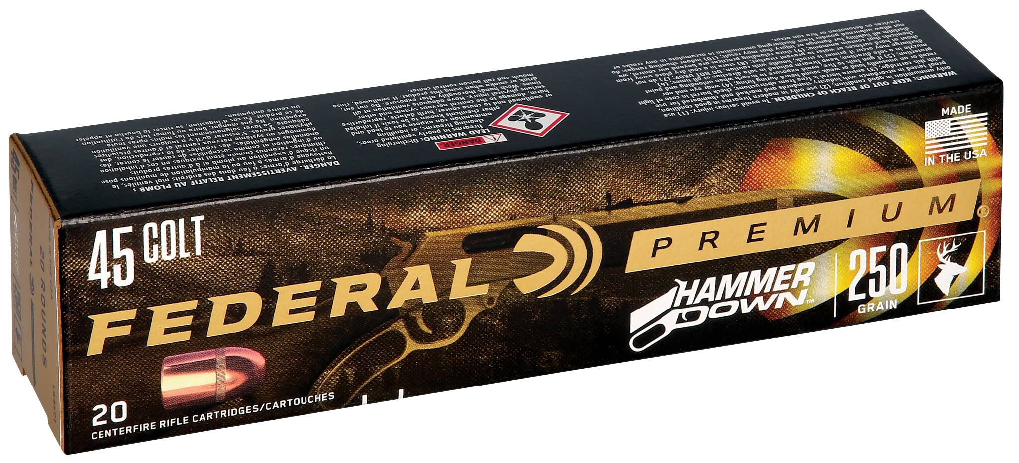 Buy HammerDown Handgun 45 Colt Ammo | 250 Grain, 1025 FPS | Federal