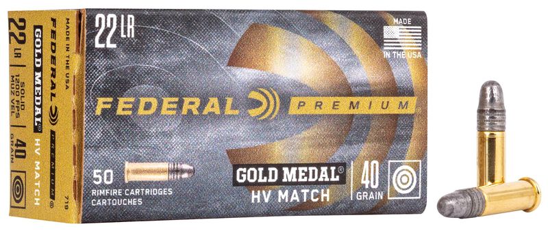 Gold Medal Rimfire, 22 LR, 40 Grain, Lead Round Nose, 1200 fps