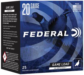 Game Load Upland Hi-Brass, 20 Gauge, 6 Shot, 2-3/4 in, 1 oz, 1220 fps
