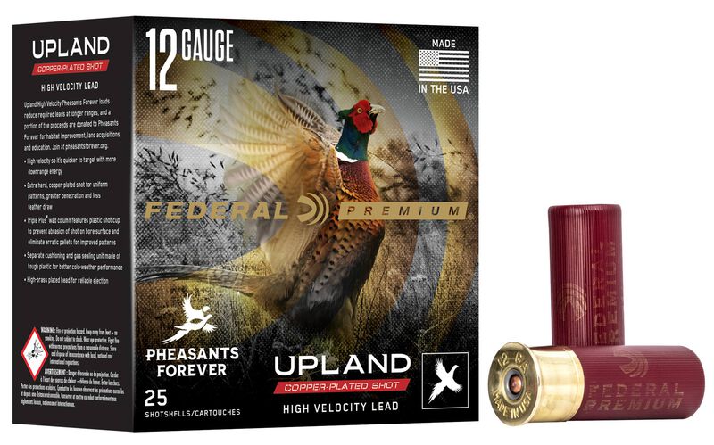 Upland Pheasants Forever High Velocity, 12 Gauge, 4 Shot, 2-3/4 in, 1 1/4 oz, 1500 fps
