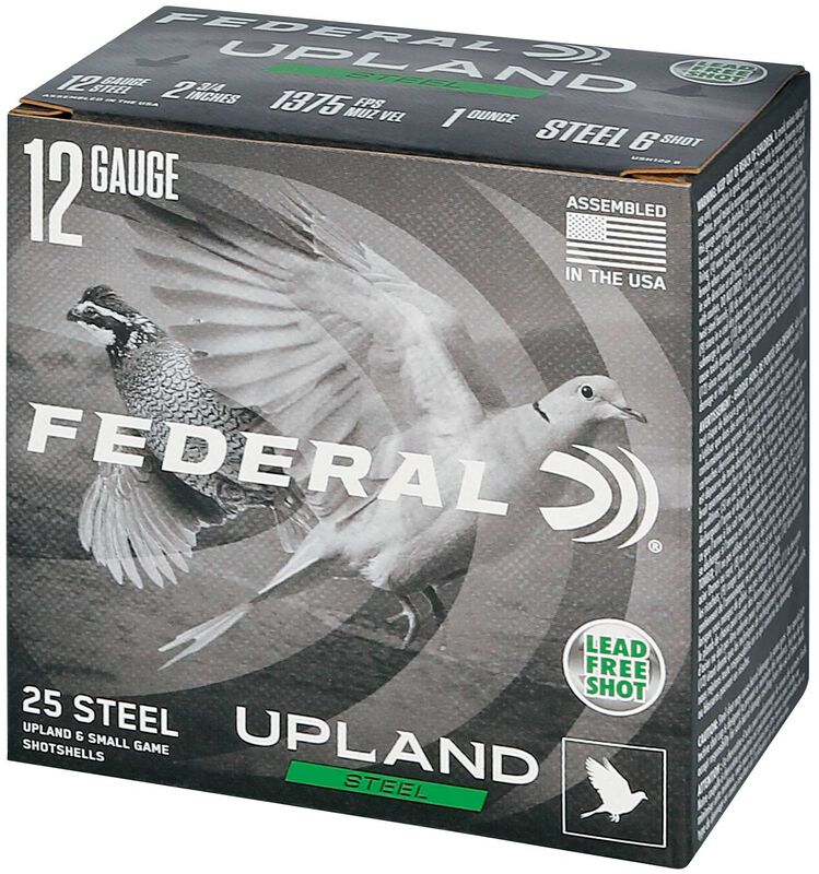 Upland Steel, 12 Gauge, 6 Shot, 2-3/4 in, 1 oz, 1375 fps