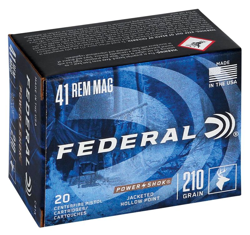Power-Shok Handgun, 41 Rem Magnum, 210 Grain, Jacketed Hollow Point, 1230 fps