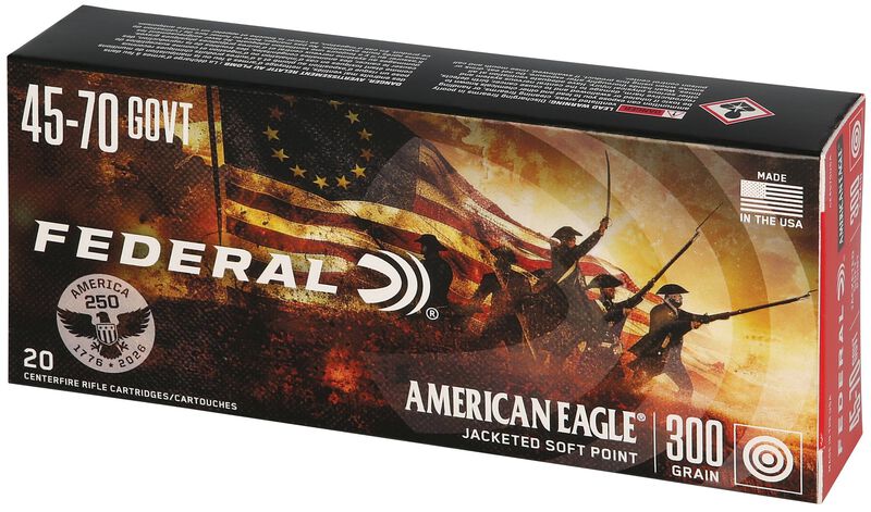 250th Anniversary USA Rifle, 45-70 Government, 300 Grain, Jacketed Soft Point, 1850 fps