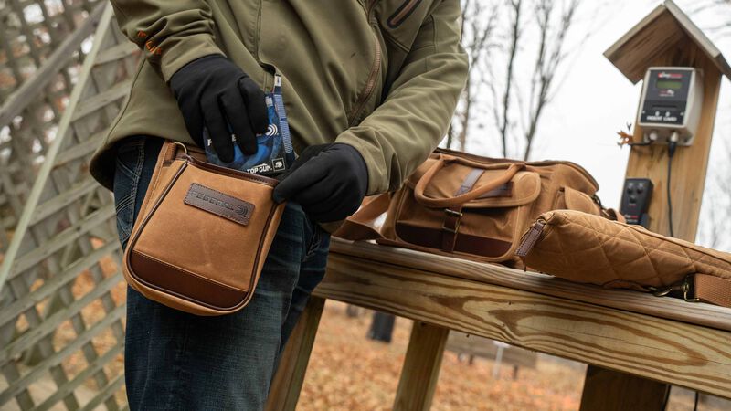 Premium Shell Pouch, Tan, Waxed Canvas