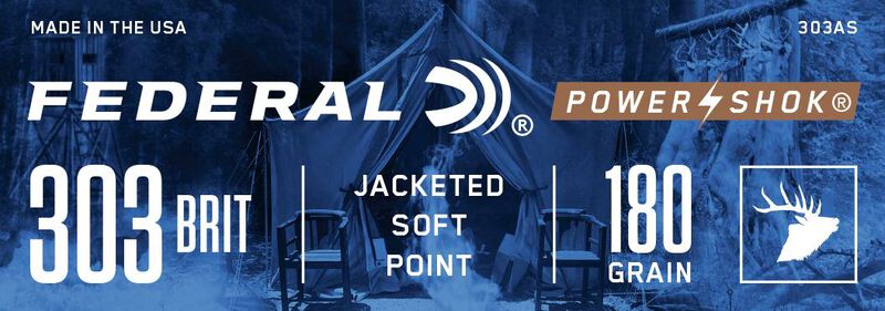 Power-Shok Rifle, 303 British, 180 Grain, Jacketed Soft Point, 2460 fps