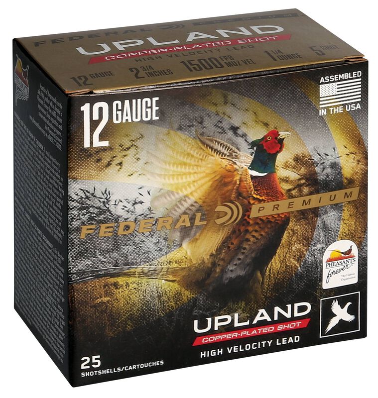 Upland Pheasants Forever High Velocity, 12 Gauge, 5 Shot, 2-3/4 in, 1 1/4 oz, 1500 fps