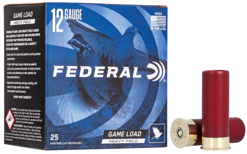 Game Load Upland Heavy Field, 12 Gauge, 4 Shot, 2-3/4 in, 1 1/8 oz, 1255 fps