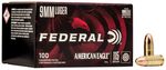 American Eagle Handgun, 9mm Luger, 115 Grain, Full Metal Jacket, 1180 fps
