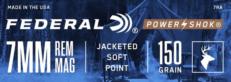 Power-Shok Rifle, 7mm Rem Mag, 150 Grain, Jacketed Soft Point, 3110 fps