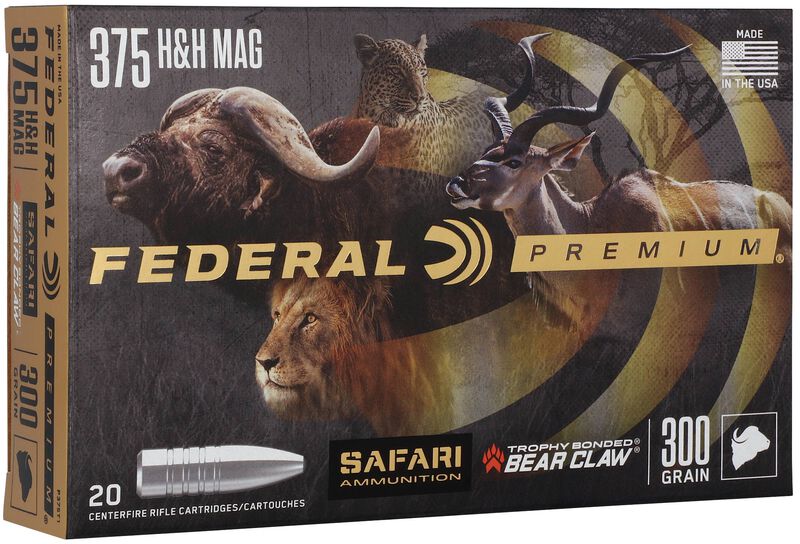 Safari Trophy Bonded Bear Claw, 375 H&amp;H Magnum, 300 Grain, Trophy Bonded Bear Claw, 2400 fps
