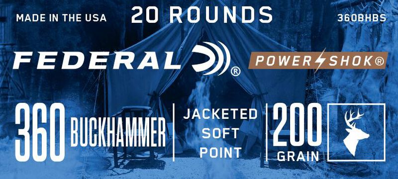 Power-Shok Rifle, 360 Buckhammer, 200 Grain, Soft Point, 2200 fps