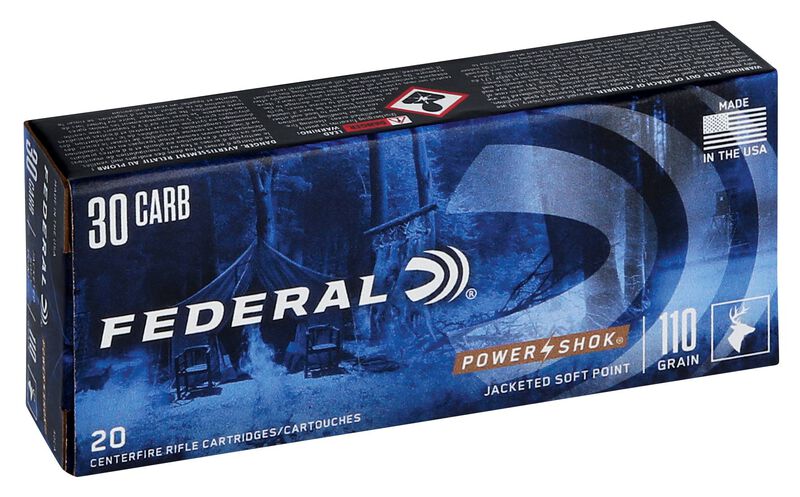 Power-Shok Rifle, 30 Carbine, 110 Grain, Jacketed Soft Point, 1990 fps