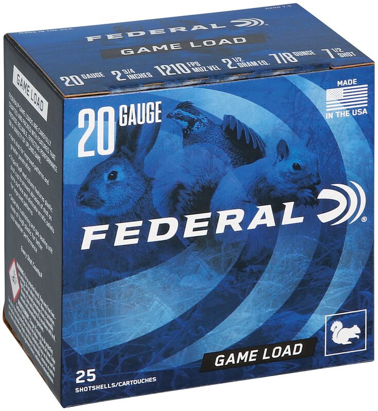 Game Load Upland, 20 Gauge, 7.5 Shot, 2-3/4 in, 7/8 oz, 1210 fps