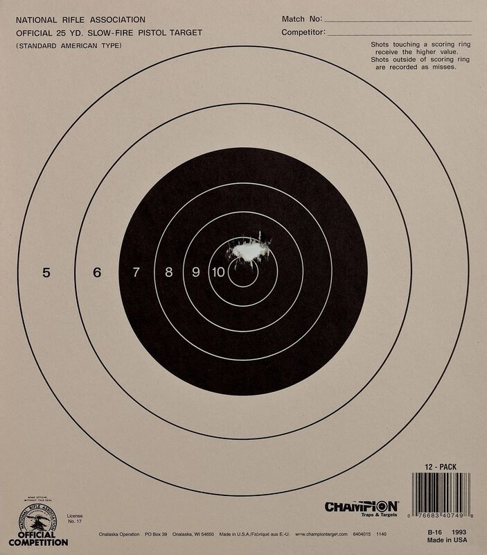 Gold Medal Handgun, 45 Auto, 185 Grain, Full Metal Jacket Semi-Wadcutter, 770 fps