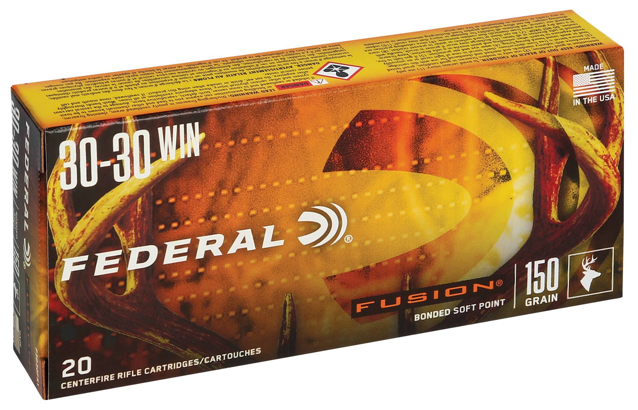 Federal 30-30 Win 150gr Fusion – Powerful .30-30 Winchester Deer Hunting Ammo, 2390 fps, 20 Rounds 2 Federal 30-30 Win 150gr Fusion – Powerful .30-30 Winchester Deer Hunting Ammo, 2390 fps, 20 Rounds - Image 2