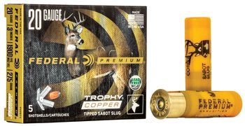Trophy Copper Sabot Slug, 20 Gauge, 275 Grain, 3 in, 1900 fps