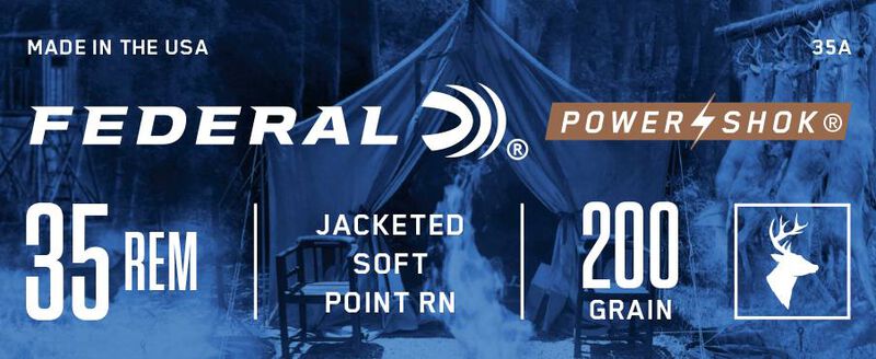 Power-Shok Rifle, 35 Rem, 200 Grain, Jacketed Soft Point, 2080 fps