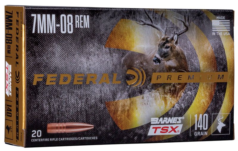 Barnes TSX, 7mm-08 Rem, 140 Grain, Barnes Triple-Shock X Bullet (TSX), 2820 fps