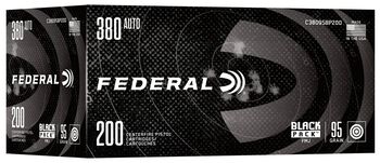 Black Pack Handgun, 380 Auto, 95 Grain, Full Metal Jacket, 945 fps