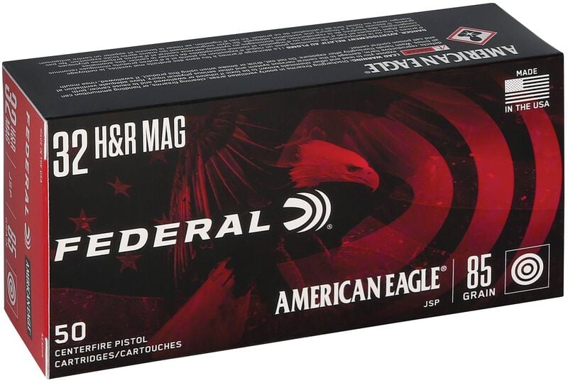 American Eagle Handgun, 32 H&amp;R Magnum, 85 Grain, Jacketed Soft Point, 975 fps