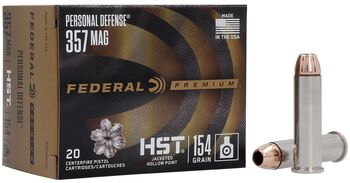 Personal Defense HST, 357 Magnum, 154 Grain, HST Jacketed Hollow Point, 1340 fps