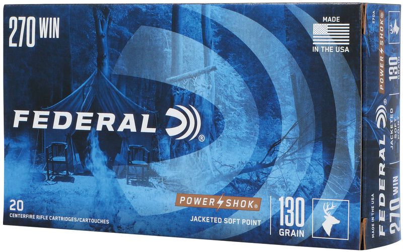 Power-Shok Rifle, 270 Win, 130 Grain, Jacketed Soft Point, 3060 fps