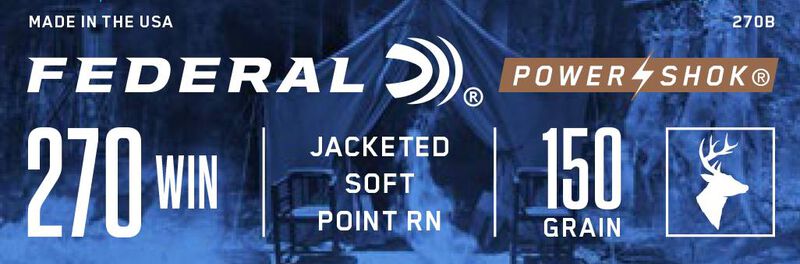 Power-Shok Rifle, 270 Win, 150 Grain, Jacketed Soft Point, 2830 fps