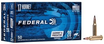 Varmint & Predator, 17 Hornet, 20 Grain, Tipped Varmint, 3610 fps