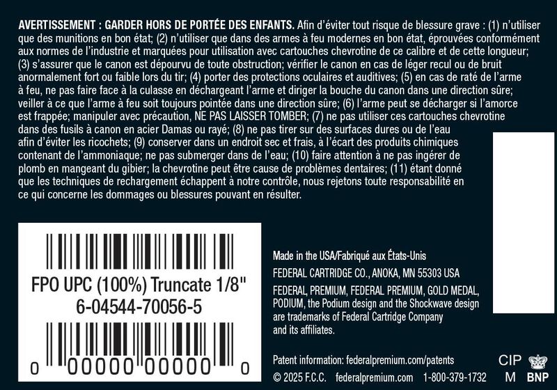 Gold Medal Paper, 20 Gauge, 8 Shot, 2-3/4 in, 7/8 oz, 1250 fps