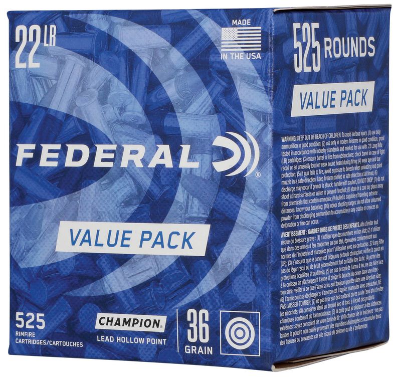 Champion Training - Rimfire, 22 LR, 36 Grain, Lead Hollow Point, 1260 fps