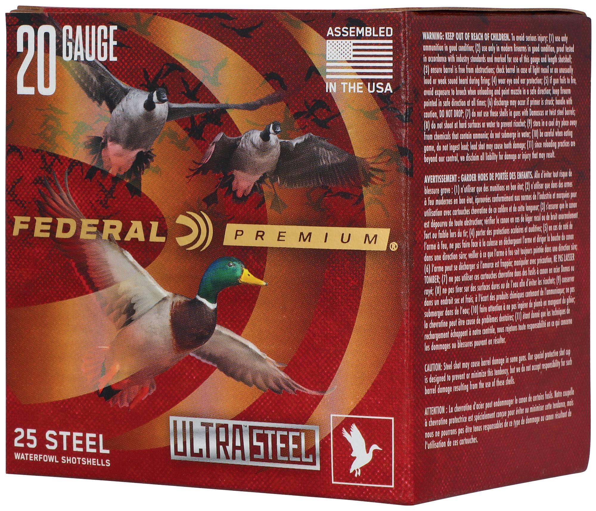 Federal Ultra Steel 20ga 3in 2 Shot – Superb Light Gun Duck Loads, 25 Rounds - Image 2