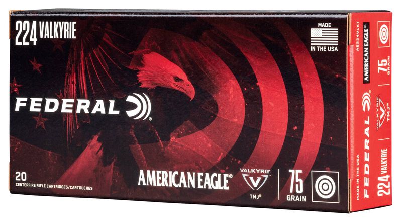 American Eagle Rifle, 224 Valkyrie, 75 Grain, Full Metal Jacket, 3000 fps