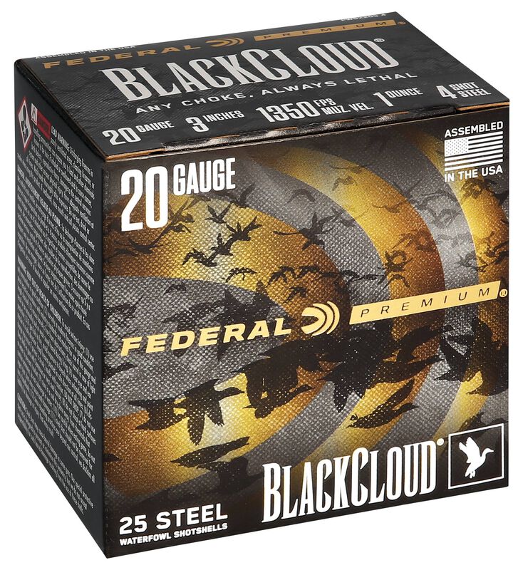 Black Cloud FS Steel, 20 Gauge, 4 Shot, 3 in, 1 oz, 1350 fps