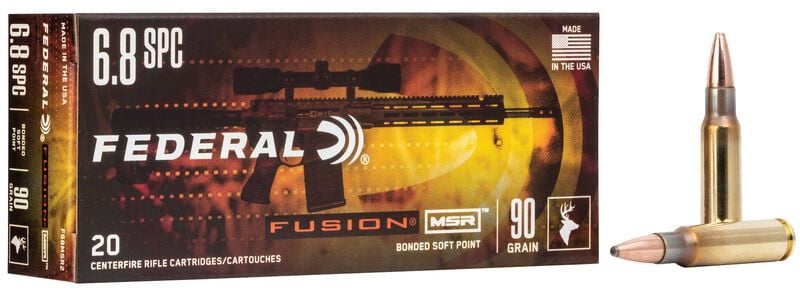 Fusion MSR, 6.8 Rem SPC, 90 Grain, Fusion Soft Point, 2850 fps