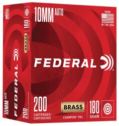 Champion Training, 10mm Auto, 180 Grain, Full Metal Jacket, 1200 fps