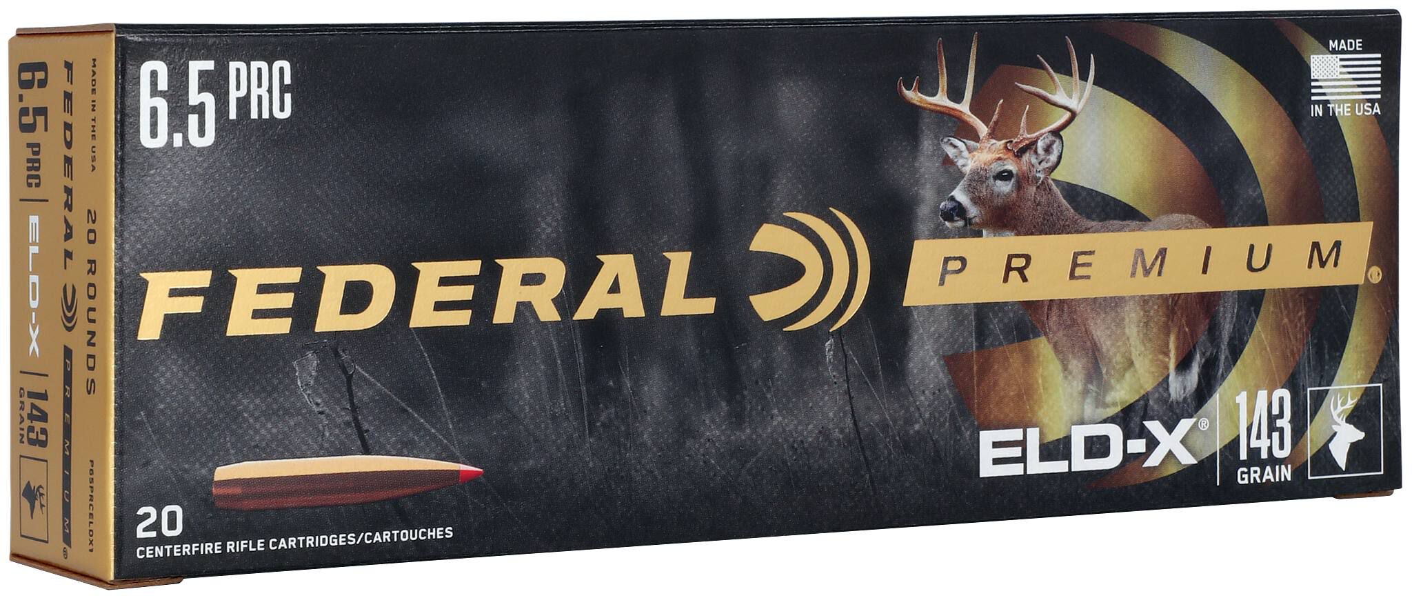 Federal 65 PRC 143gr ELD-X – Powerful 6.5 PRC Hunting Ammo, 2900 fps, 20 Rounds