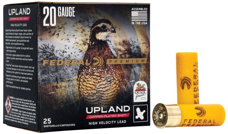 Upland Quail Forever High Velocity, 20 Gauge, 7.5 Shot, 2-3/4 in, 1 oz, 1350 fps