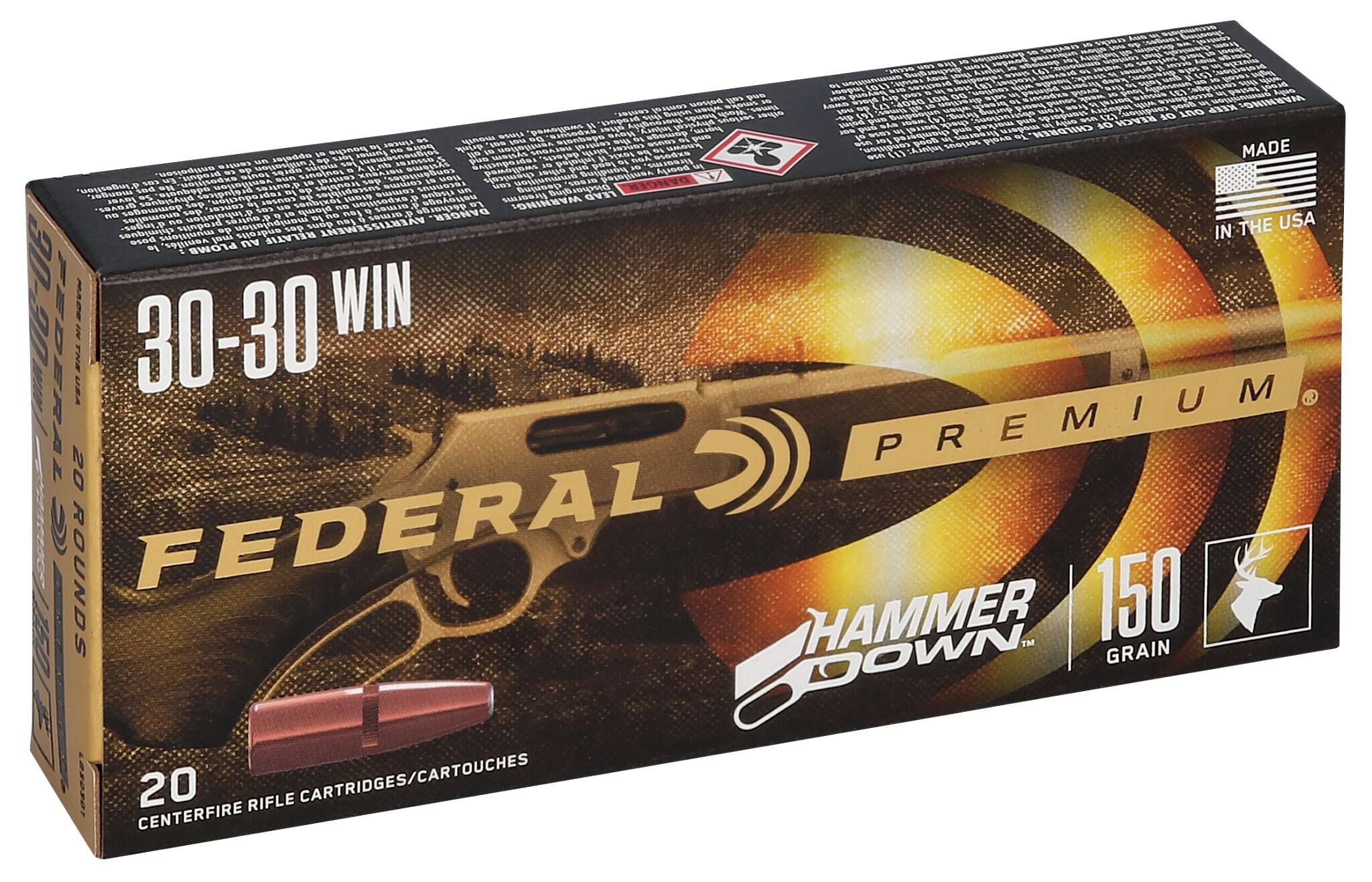 Federal 30-30 150gr HammerDown BSP – Powerful .30-30 Win Lever Action Hunting Ammo, 2390 fps, 20 Rounds 2 Federal 30-30 150gr HammerDown BSP – Powerful .30-30 Win Lever Action Hunting Ammo, 2390 fps, 20 Rounds - Image 2