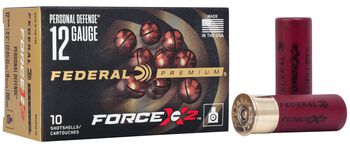Personal Defense Shotshell FORCE X2, 12 Gauge, 00 Buck Shot, 2-3/4 in, 1250 fps