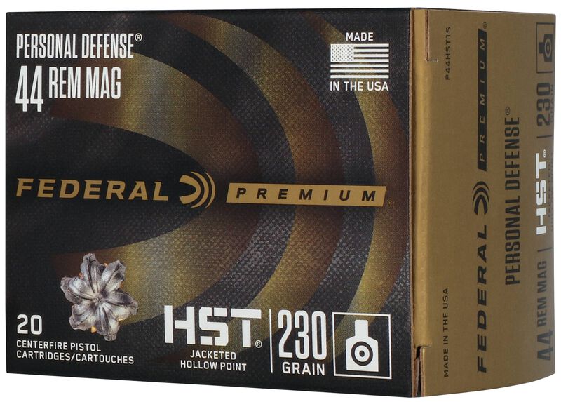 Personal Defense HST, 44 Rem Magnum, 230 Grain, HST Jacketed Hollow Point, 1085 fps