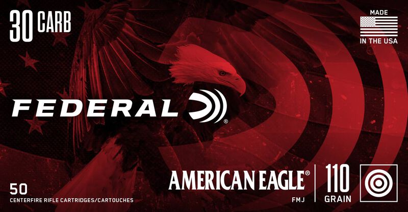 American Eagle Rifle, 30 Carbine, 110 Grain, Full Metal Jacket, 1990 fps