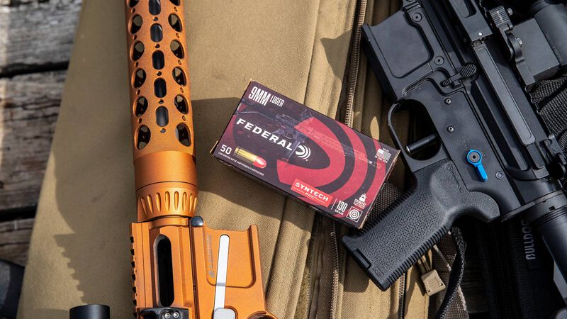 Syntech PCC, 9mm Luger, 130 Grain, Syntech Jacket Flat Nose, 1140 fps