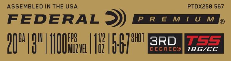 3rd Degree with HEAVYWEIGHT TSS, 20 Gauge, 5, 6 and 7 Shot, 3 in, 1 1/2 oz, 1100 fps