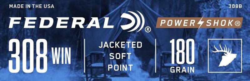 Power-Shok Rifle, 308 Win, 180 Grain, Jacketed Soft Point, 2570 fps