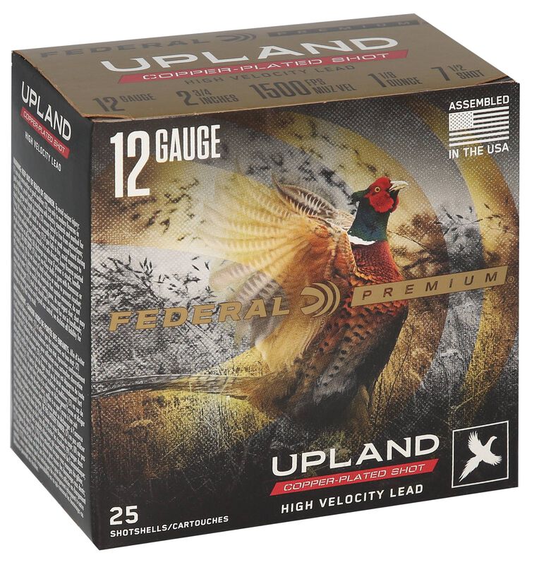 Upland High Velocity, 12 Gauge, 7.5 Shot, 2-3/4 in, 1 1/8 oz, 1500 fps