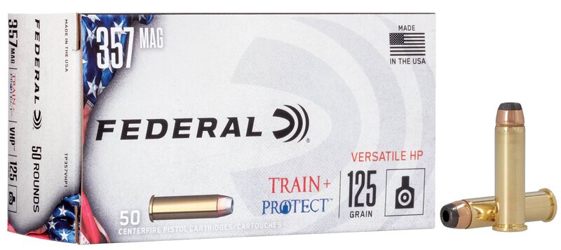 Train + Protect, 357 Magnum, 125 Grain, Versatile Hollow Point, 1440 fps
