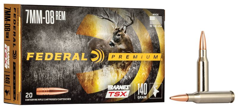 Barnes TSX, 7mm-08 Rem, 140 Grain, Barnes Triple-Shock X Bullet &#40;TSX&#41;, 2820 fps