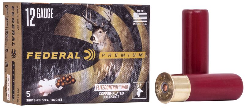 Buckshot with FLITECONTROL Wad, 12 Gauge, 00 Buck Shot, 3 in, 1325 fps