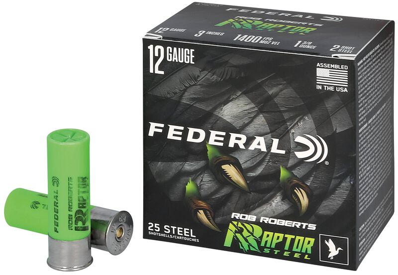 Rob Roberts Raptor Steel, 12 Gauge, 2 Shot, 3 in, 1 3/8 oz, 1400 fps