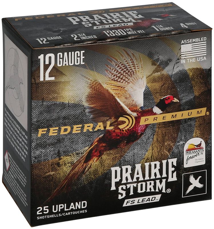 Prairie Storm FS Lead, 12 Gauge, 4 Shot, 2-3/4 in, 1 1/4 oz, 1330 fps